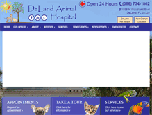 Tablet Screenshot of delandanimalhospital.com